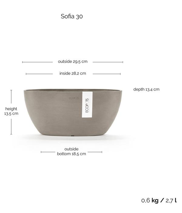 Ecopots Kunststoff-Schale Sofia mit