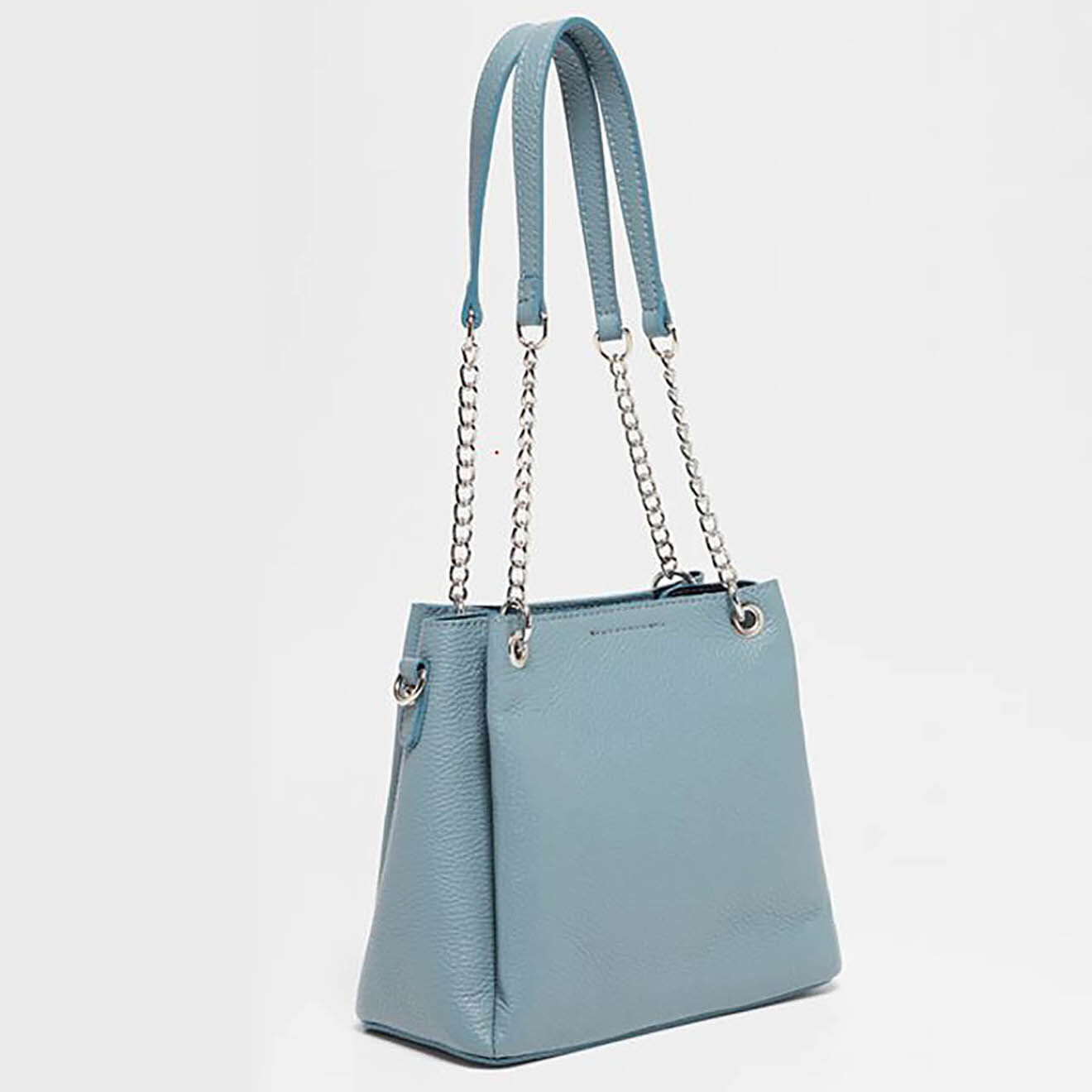 Christian Laurier Sac porté épaule en Cuir Rachel bleu - 24.5x20x10 cm