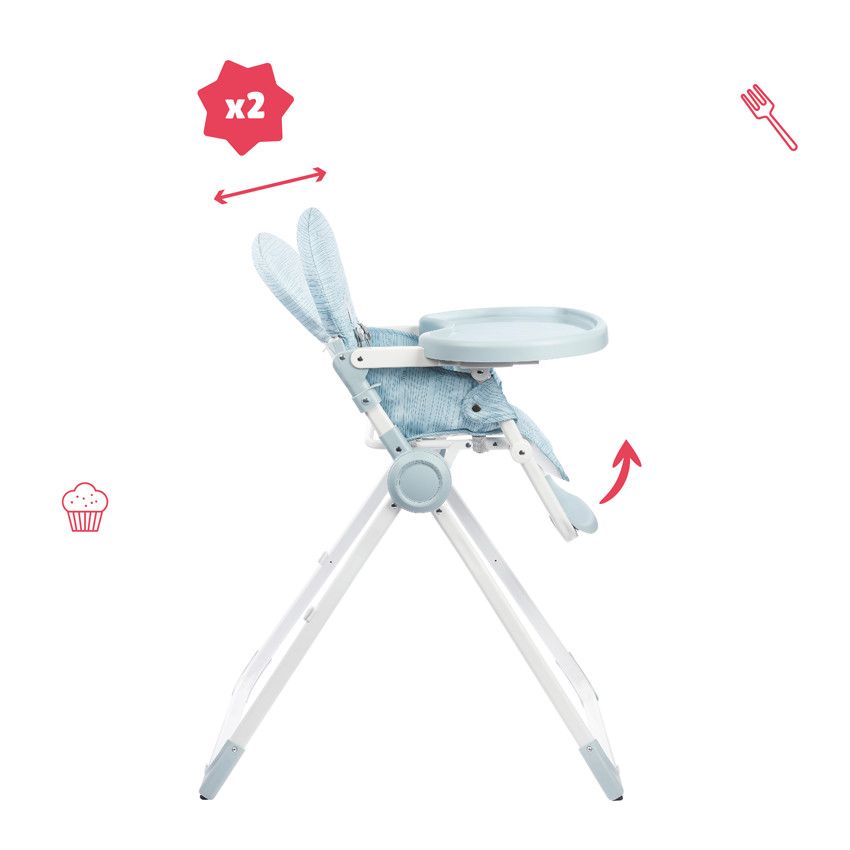 Chaise haute ultra compacte - Ecru