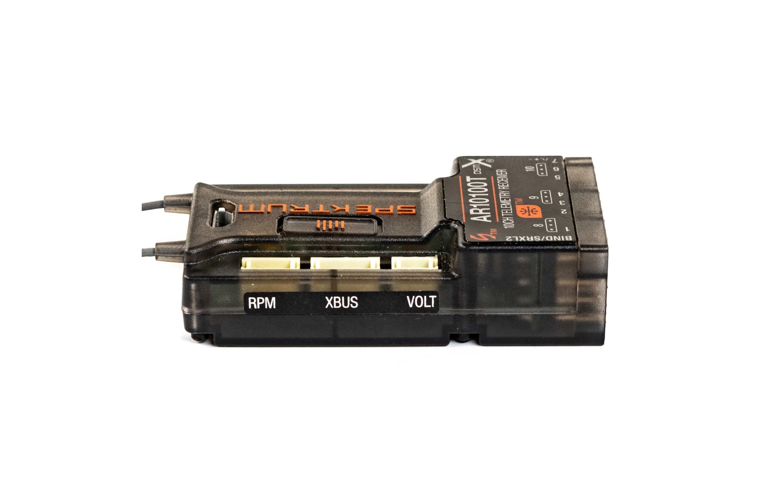 Empfänger AR10100T, 2.4 GHz DSMX, 10-Kanal, Telemetrie<br>10-Kanal Spektrum DSMX Telemetrieempfänger für Flugmodelle