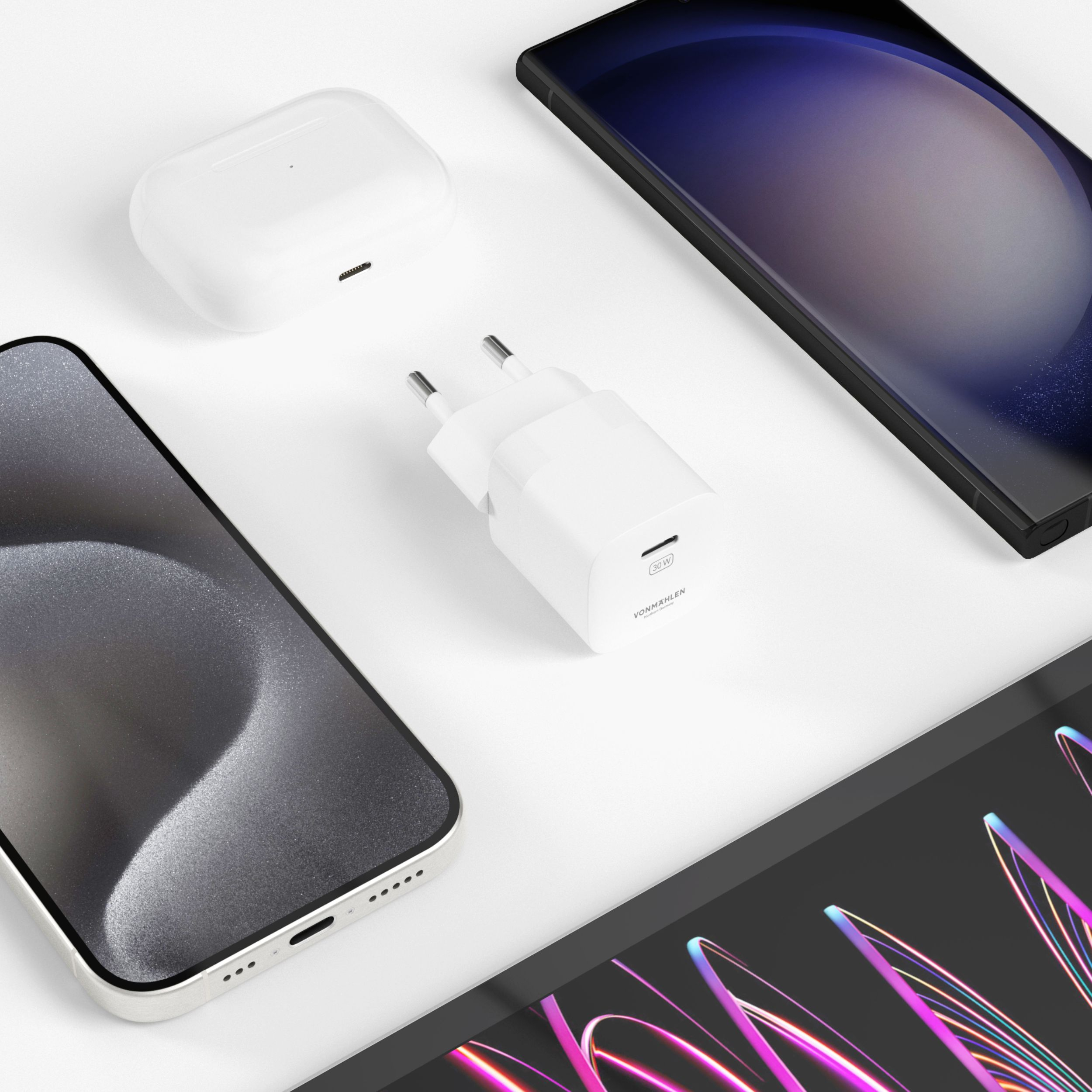 (30W) Unity USB C GaN Ladegerät Netzteil Power Delivery (UTY00005) - Weiss