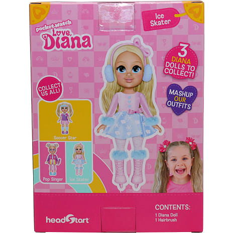 Love Diana dukke skøjteprinsesse - 15 cm