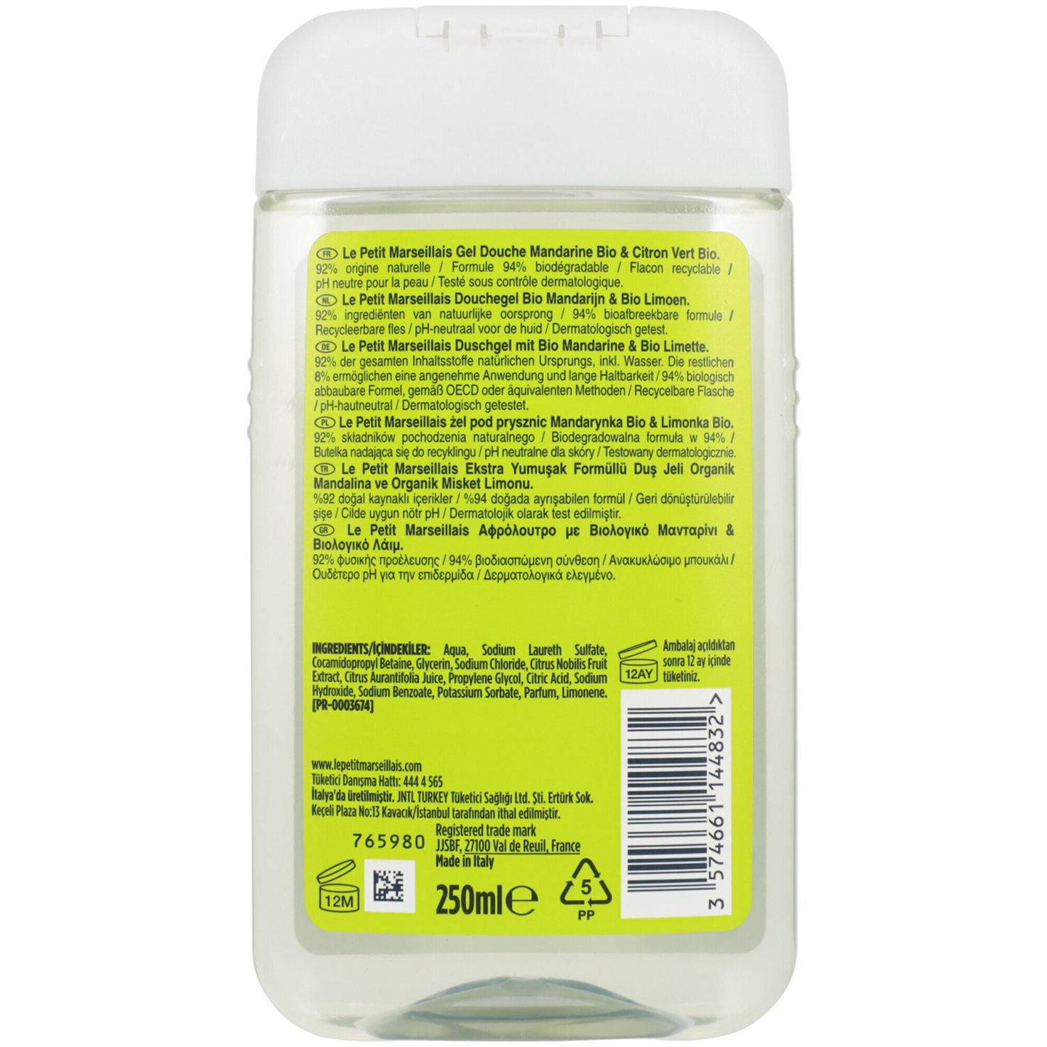 Le Petit Marseillais Dusch Bio Mandarine & Limette