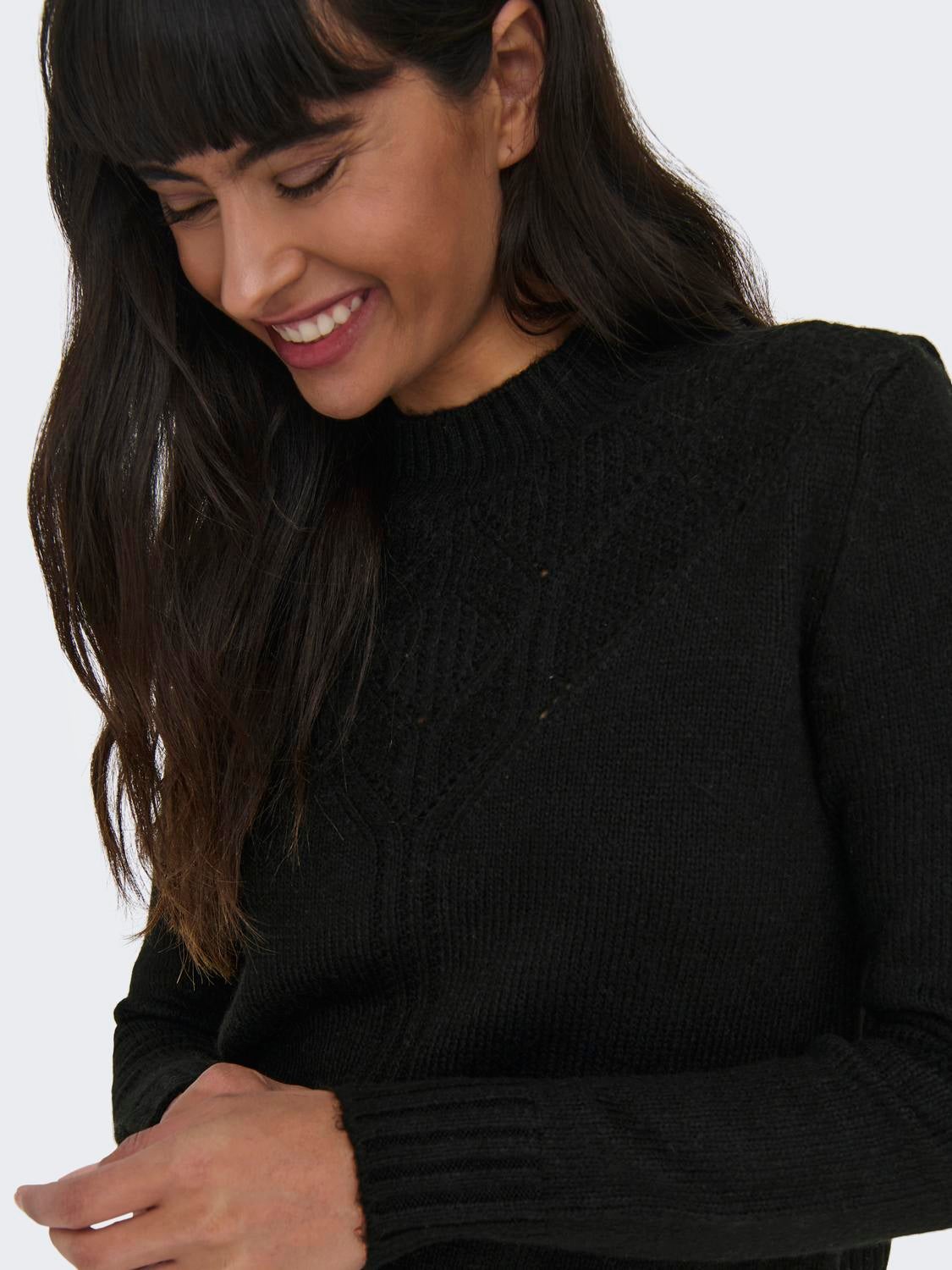 ONLALLIE Strickpullover Black