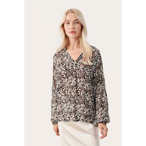 Part Two DittePW Bluse, Black Wallpaper Print, 38