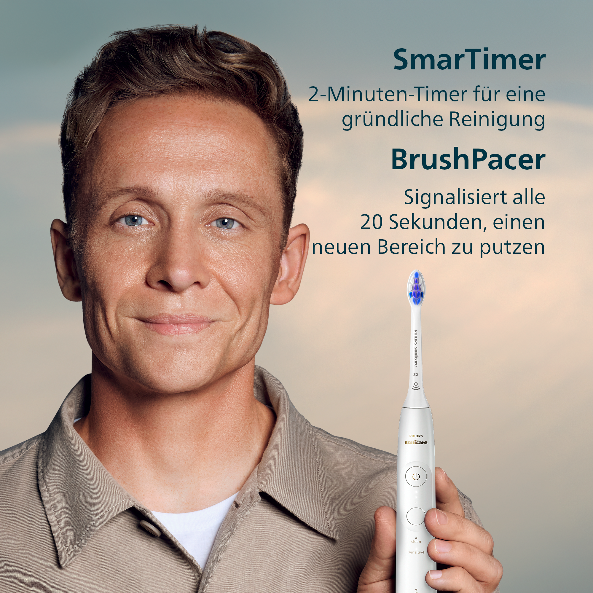 Philips Sonicare Elektrische Zahnbürste »Series 6500 HX7410/02« 2 Stk. Aufsteckbürsten mit Andruckkontrolle, 3 Intensitätsstufen, inkl. Ladegerät, Reiseetui