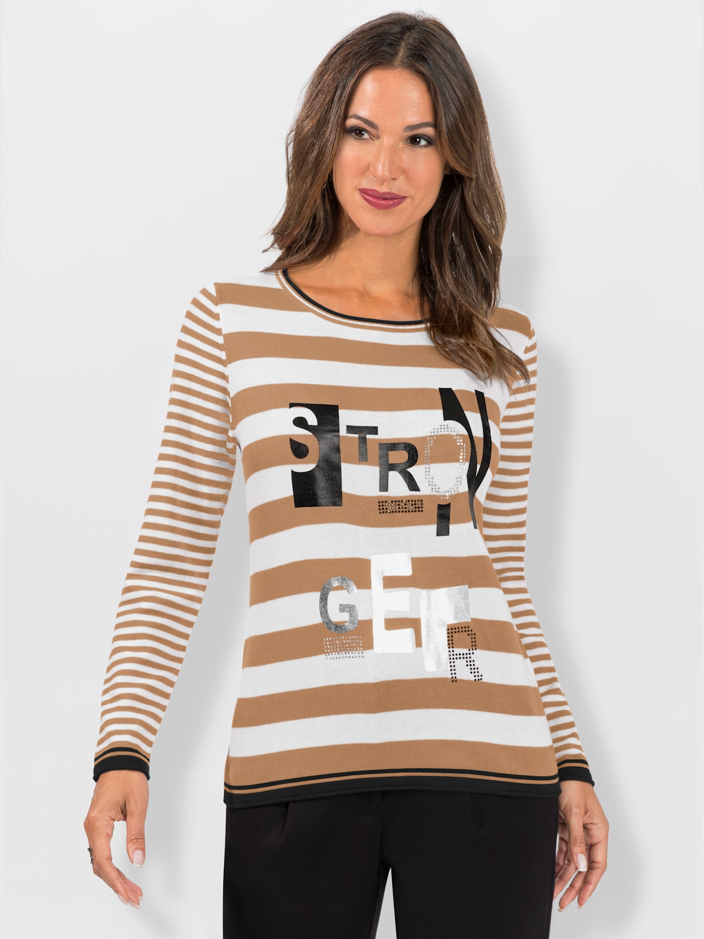 Pull à rayures 50% coton