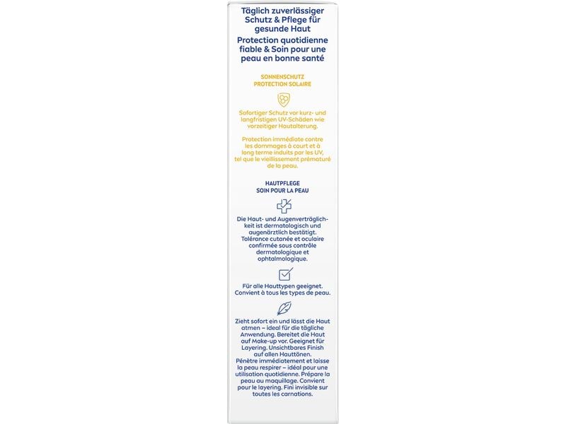 NIVEA SUN Serum UV Face 2in1 Primer Daily LSF 50  30 ml Parfümfreies Serum für alle Hauttypen bietet sofortigen Schutz vor UVA/UVB-Strahlen