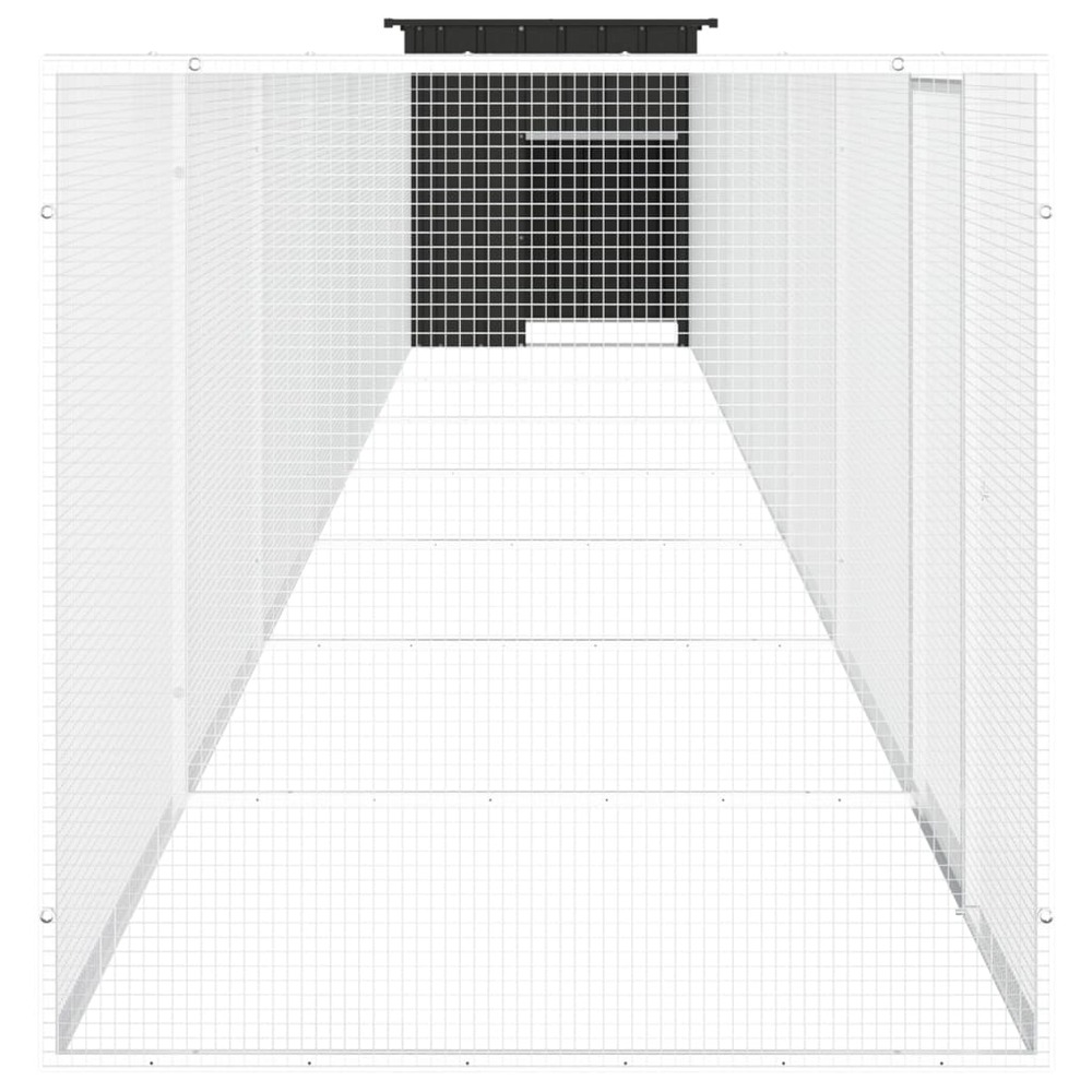 Poulailler anthracite 800x91x100 cm acier galvanisé