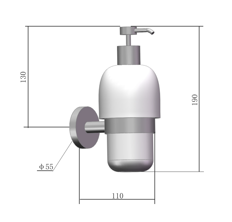 Saniclear Iron zeepdispenser verouderd ijzer - gunmetal