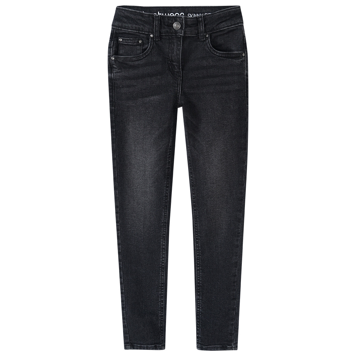 Beatwear Mädchen Skinny-Jeans mit verstellbarem Bund dunkelgrau
