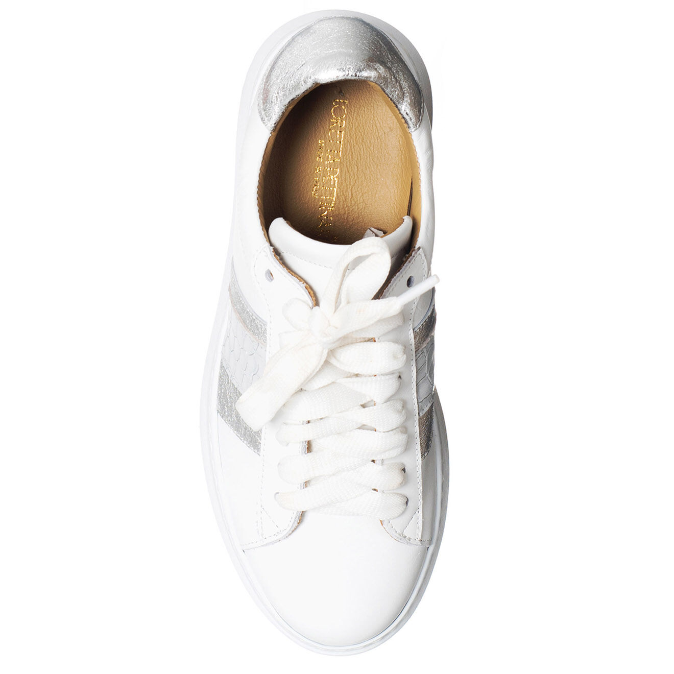 Loretta Pettinari Baskets en Cuir Tina blanches
