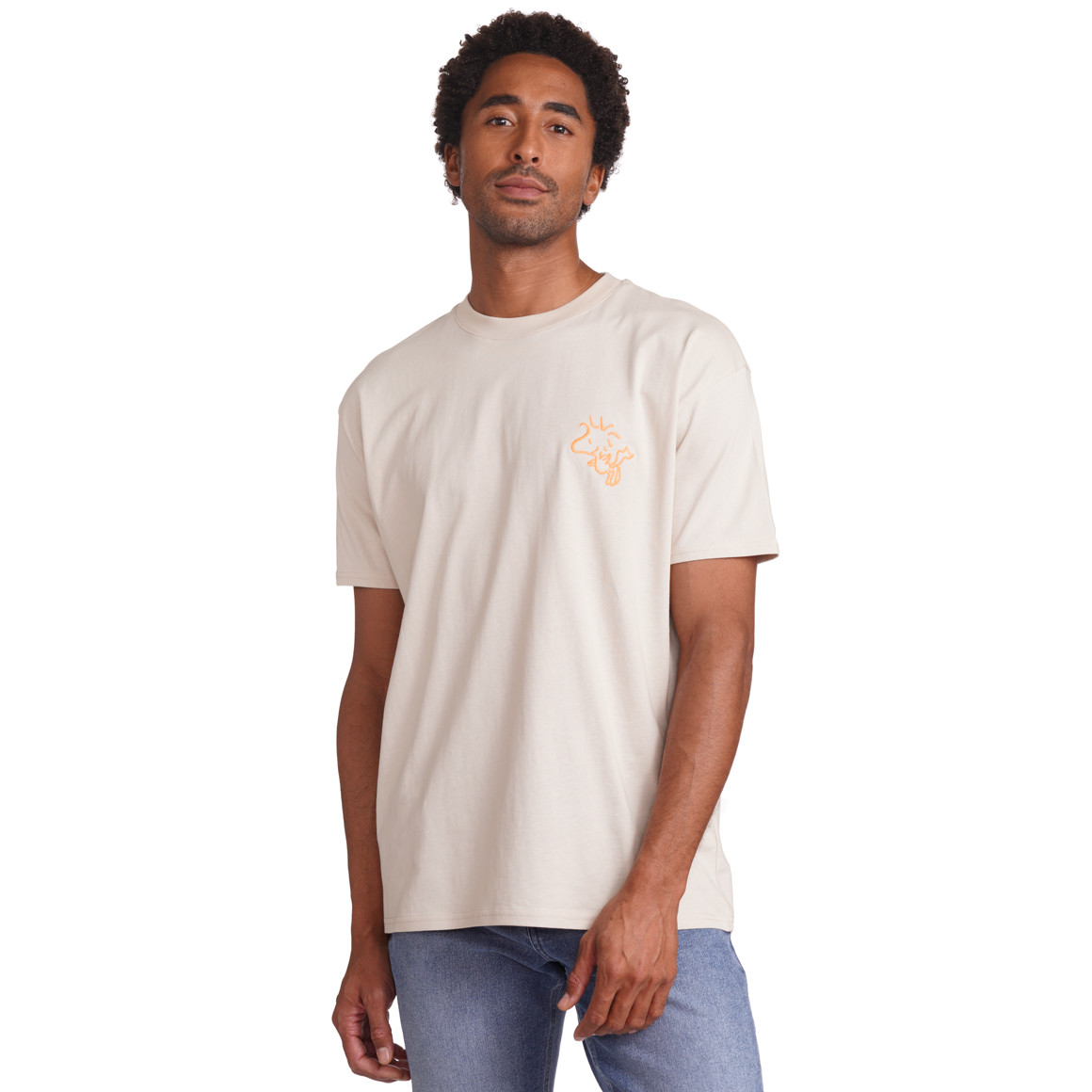 Jonas Nielsen Peanuts T-Shirt mit Stickerei beige