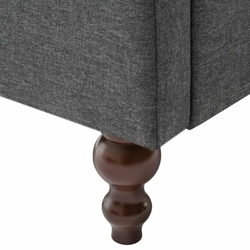 VIDAXL Fauteuil stof donkergrijs