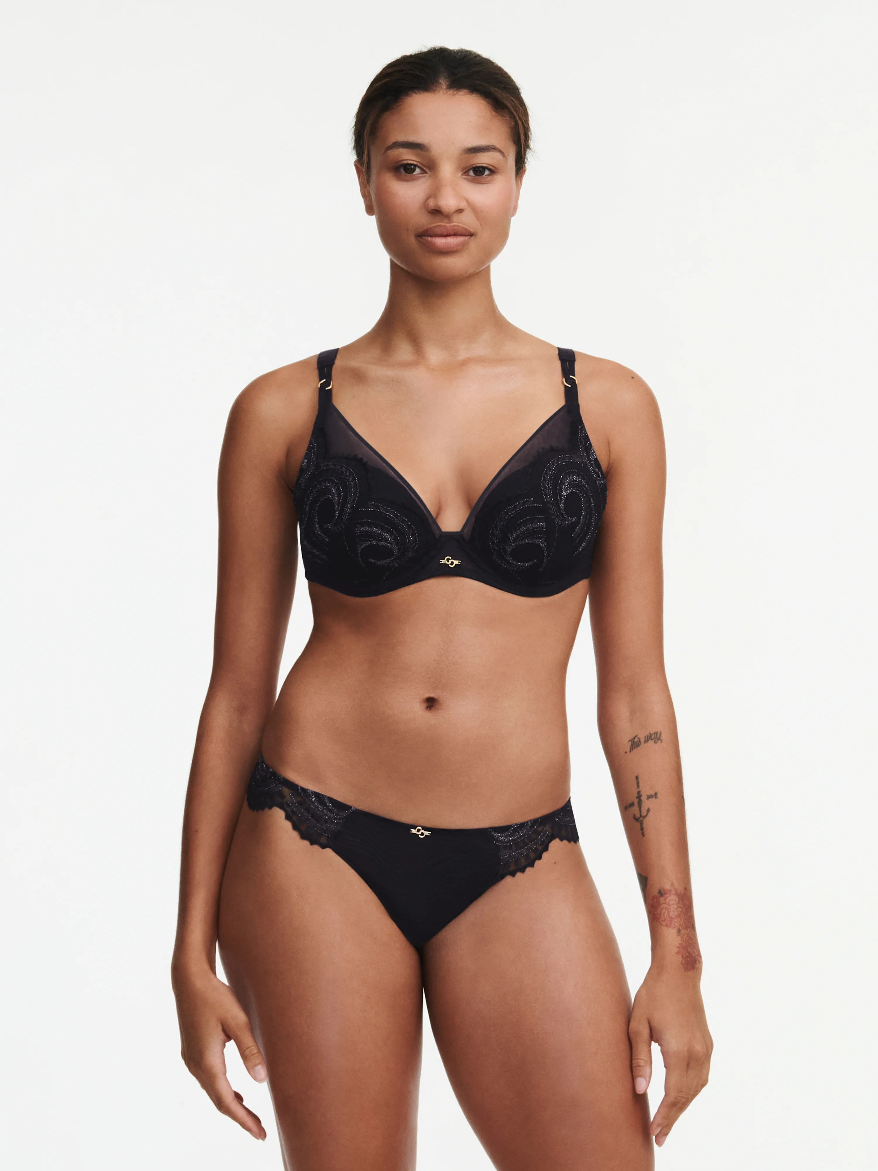 MYSTIC DREAM - Soutien-gorge coques plongeant broderie | Multicolore