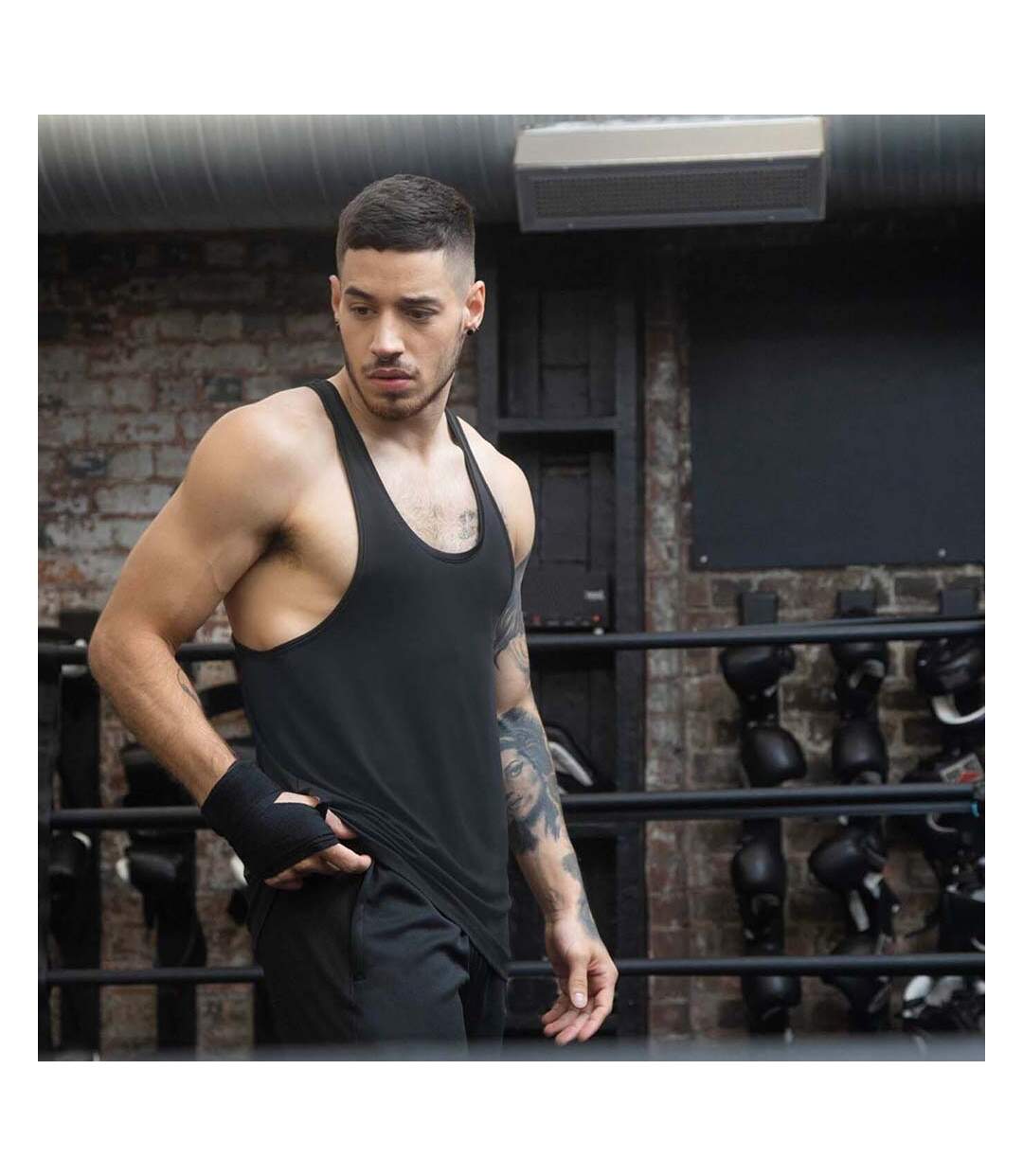Tombo - Débardeur de musculation - Homme (Noir) - UTRW5472