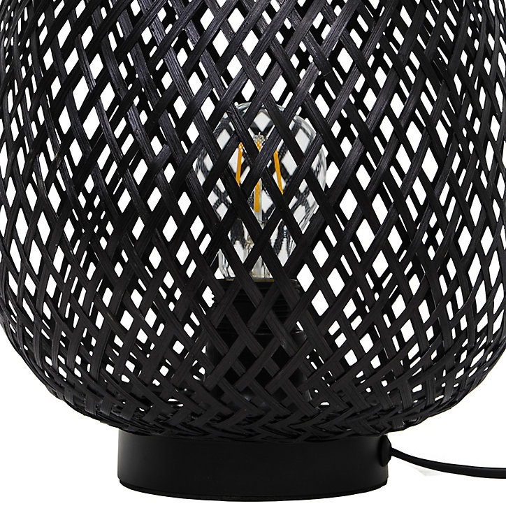 Lampe à poser Kasungu E27 IP20 Ø24 x H.30 cm GoodHome noir
