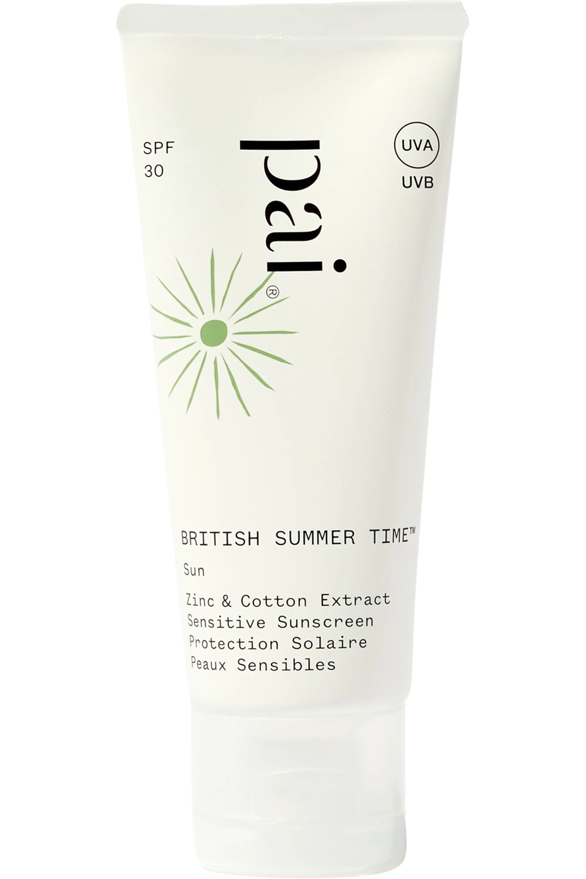 PAI Crème solaire minérale visage SPF30 peaux sensibles British Summer Time-40 ml