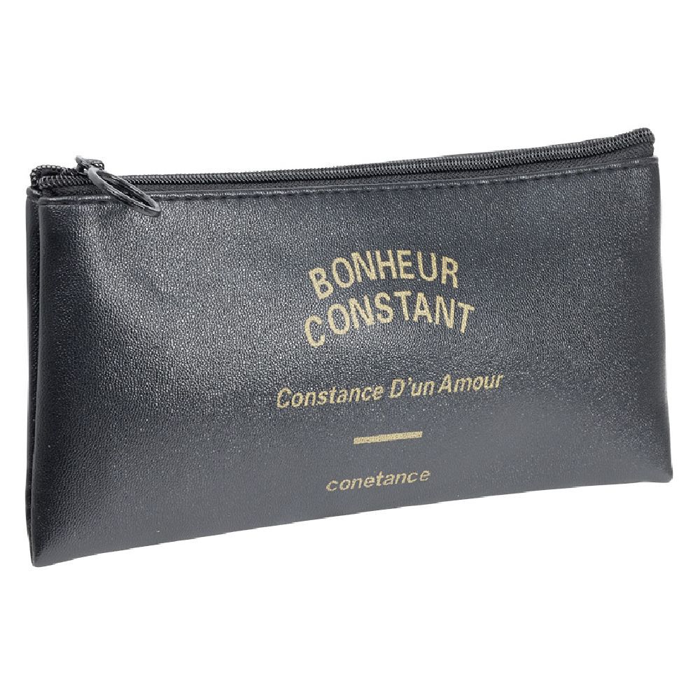 Trousse de maquillage à message noir