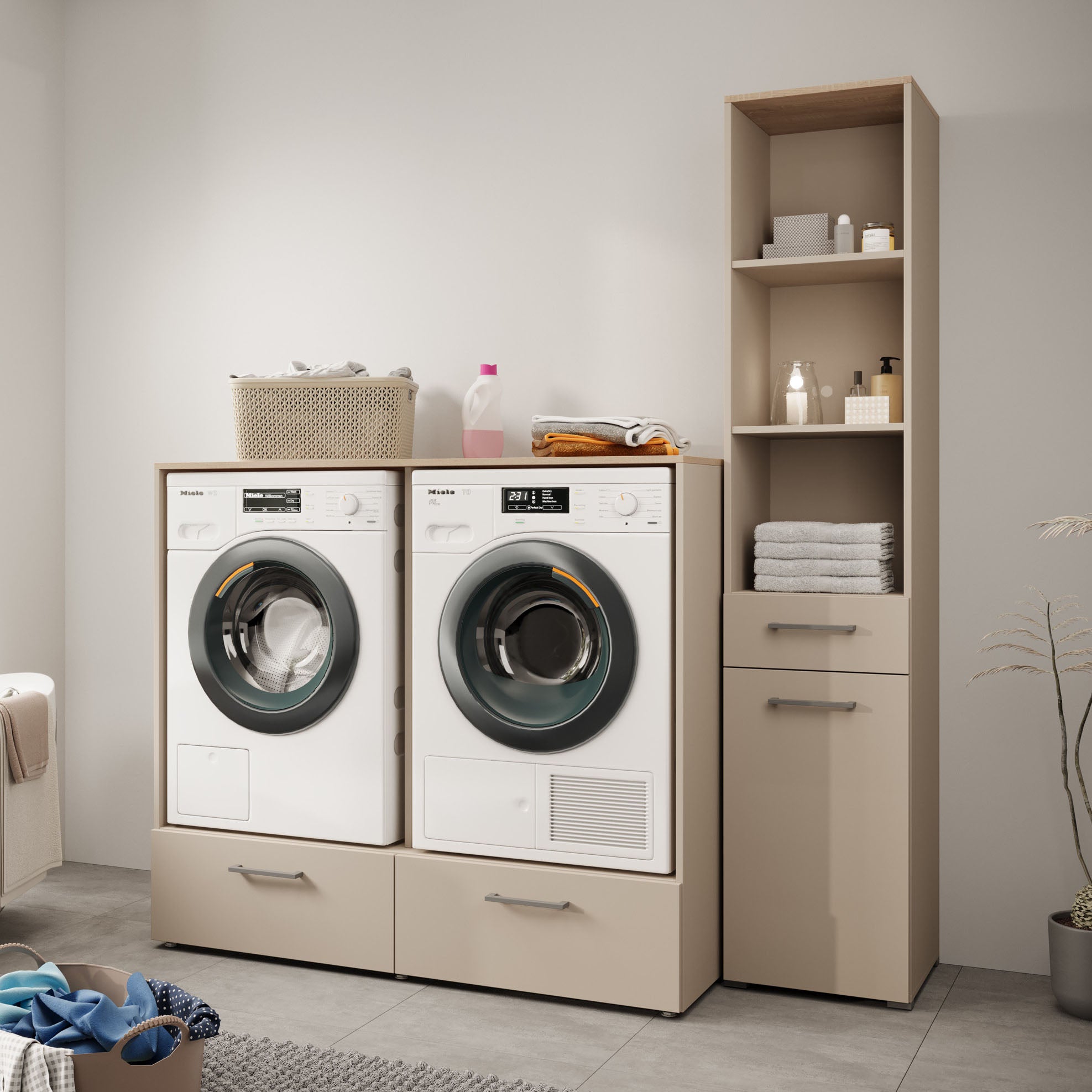 Rowley 2 - Wasmachinekast - Beige