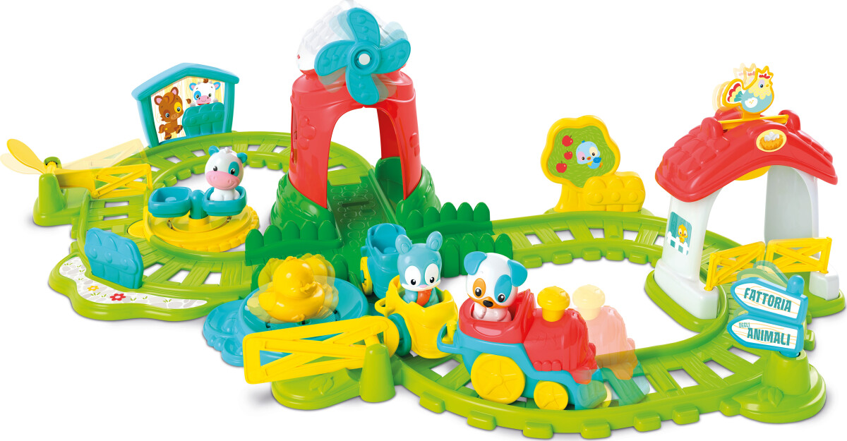 Baby Clementoni - The Farm Train - Legetog Med Dyr Og Lyd
