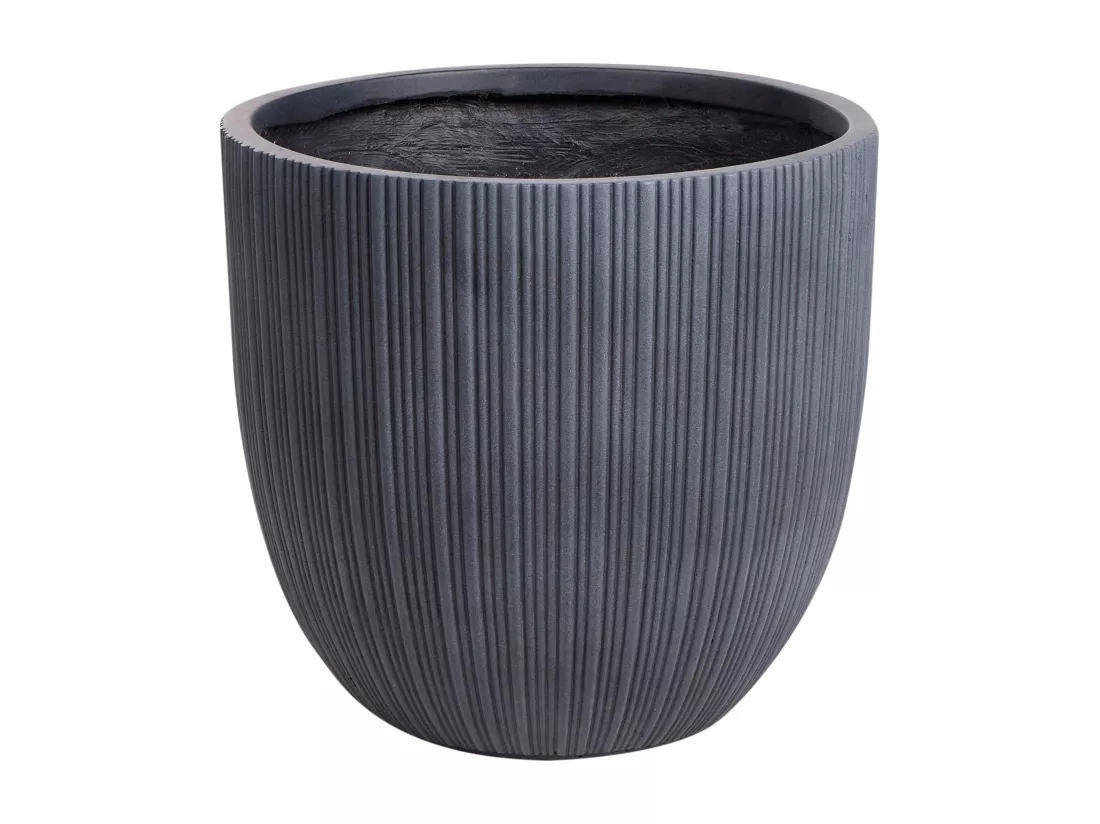 Cache-pot FRAXINUS Céramique 42 cm Gris graphite