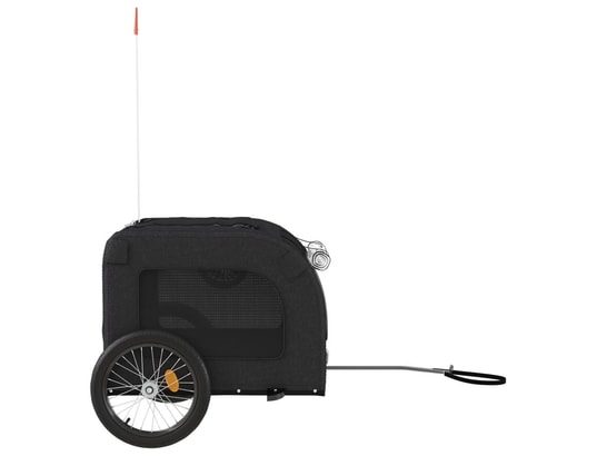 VIDAXL - Remorque de vélo pour chien noir tissu oxford et fer