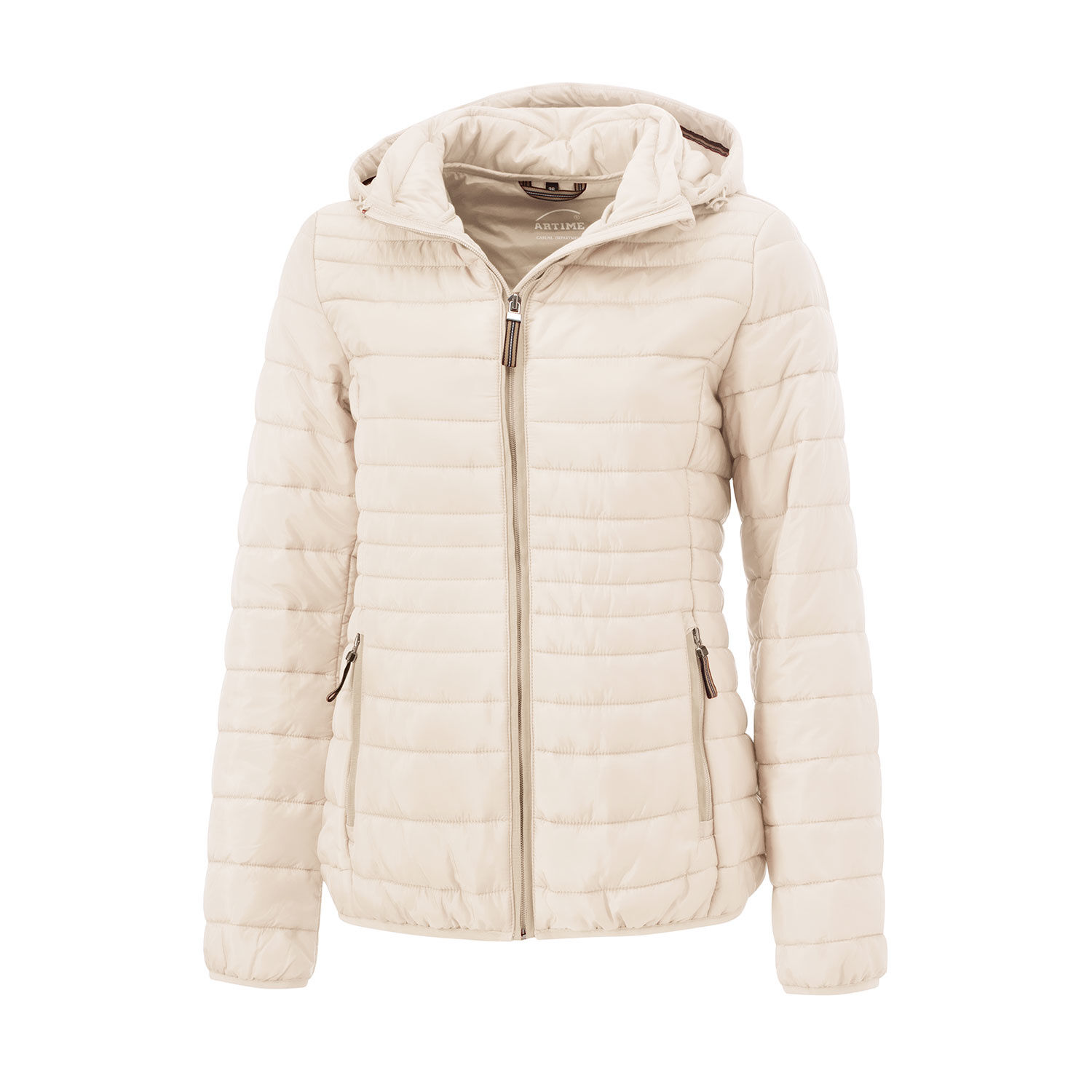 Steppjacke mit abnehmbarer Kapuze