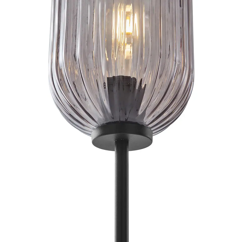 Qazqa vloerlampen rid zwart e27