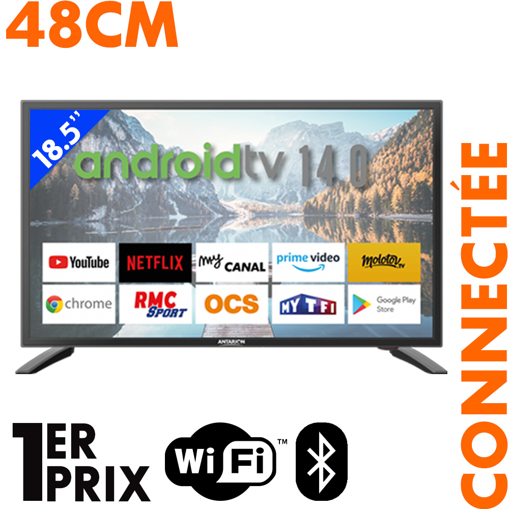 Smart TV LED HD 48 cm 18,5 pouces 1er prix ANTARION