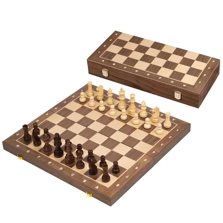 Philos Schachkassette, Feld 43 mm, mit Randbeschriftung