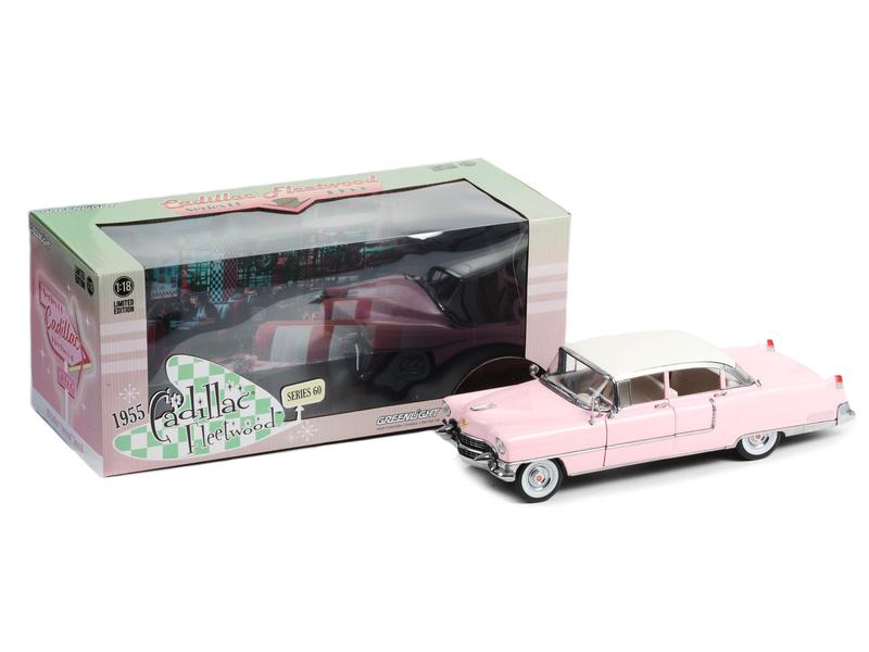 Greenlight Cadillac Fleetwood Series 60, 1955, Pink, 1:18 Detailgetreues Sammlermodell im Massstab 1:18
