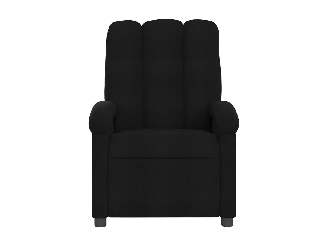 Fauteuil de massage inclinable Noir Tissu