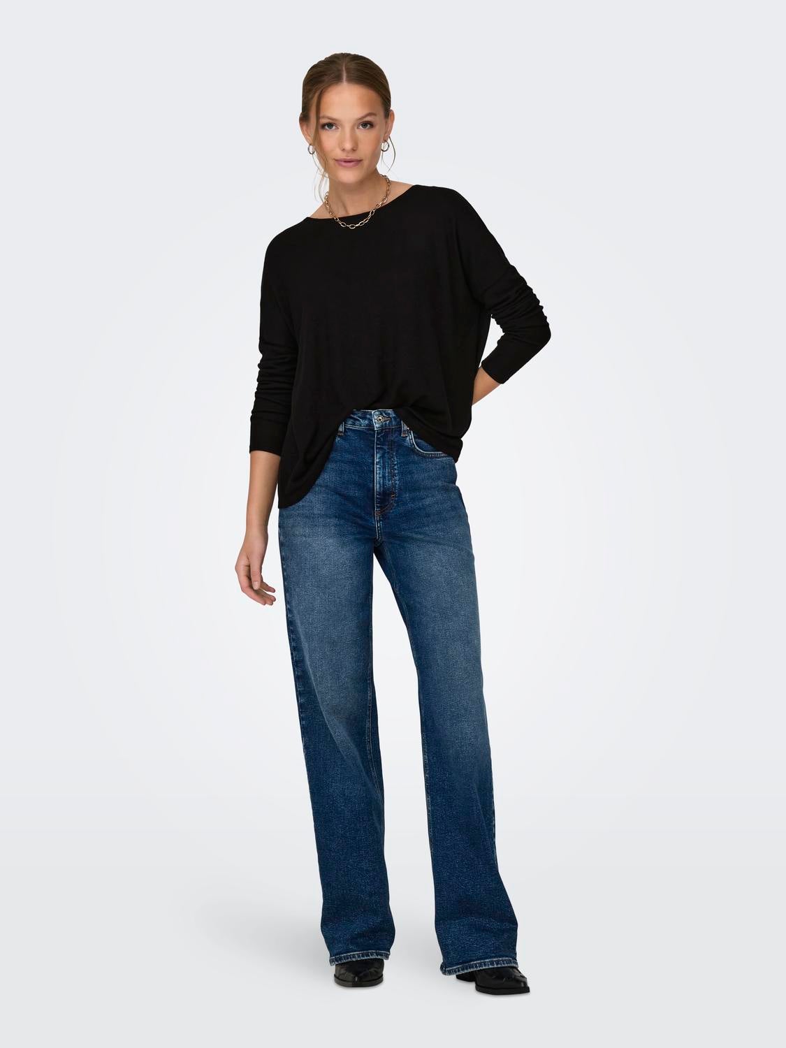 ONLKLEO Strickpullover Black