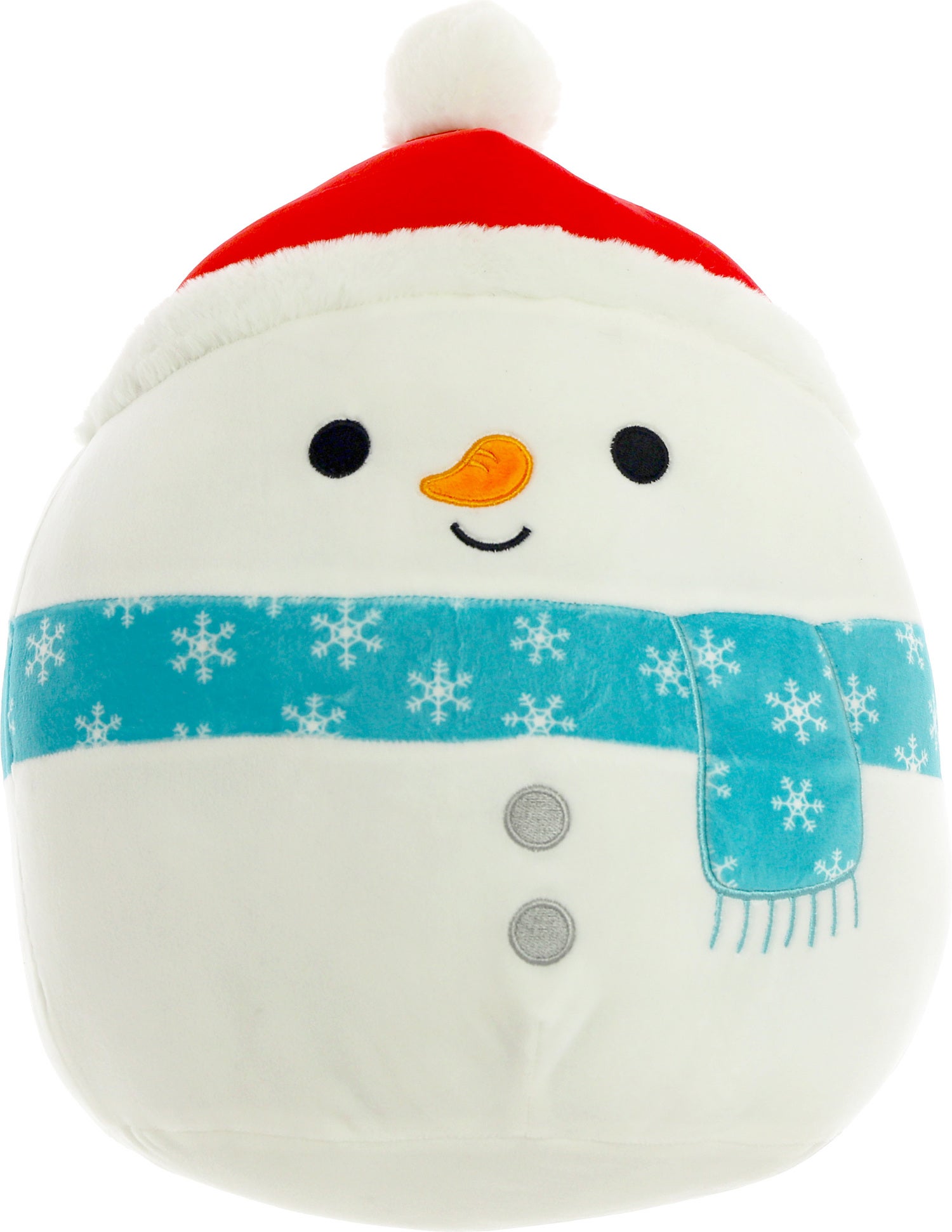 Unique Living kerstkussen Xmas Icons sneeuwpop wit 40 x 40 x 10 cm