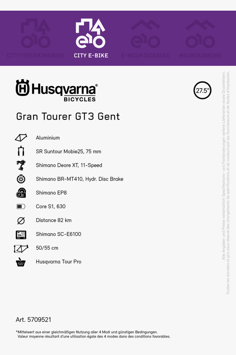 Husqvarna Gran Tourer 3 27.5 E-Bike 2023