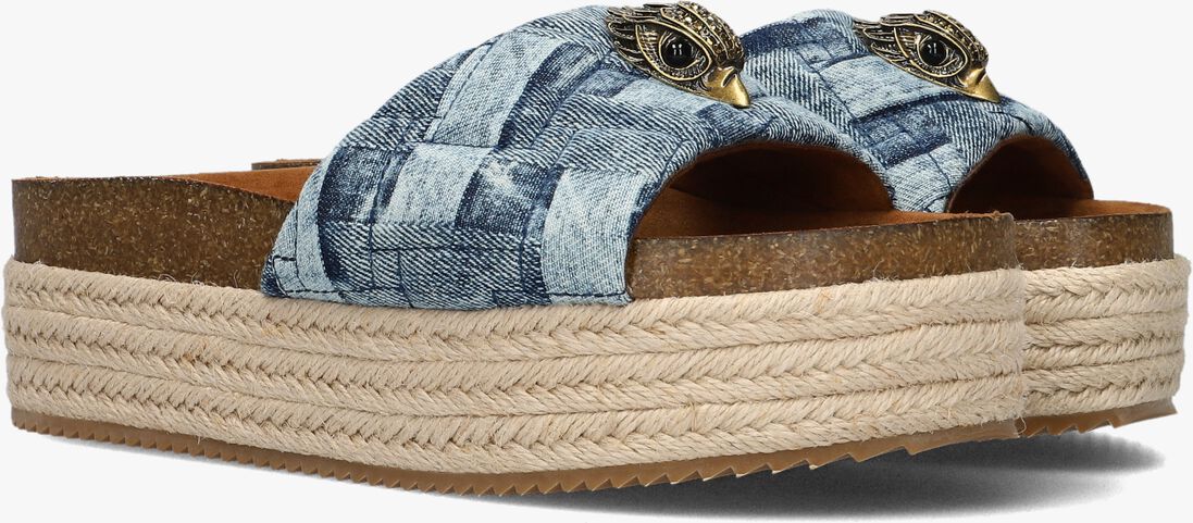 KURT GEIGER LONDON blauwe kurt geiger london slippers kensington flatform