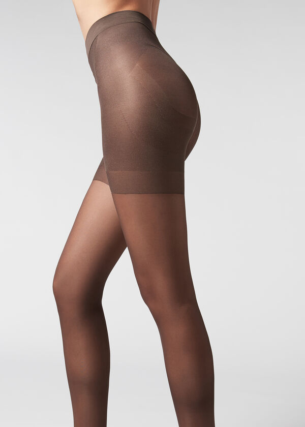 Meia-calça transparente modeladora 30 Denier Total Shaper