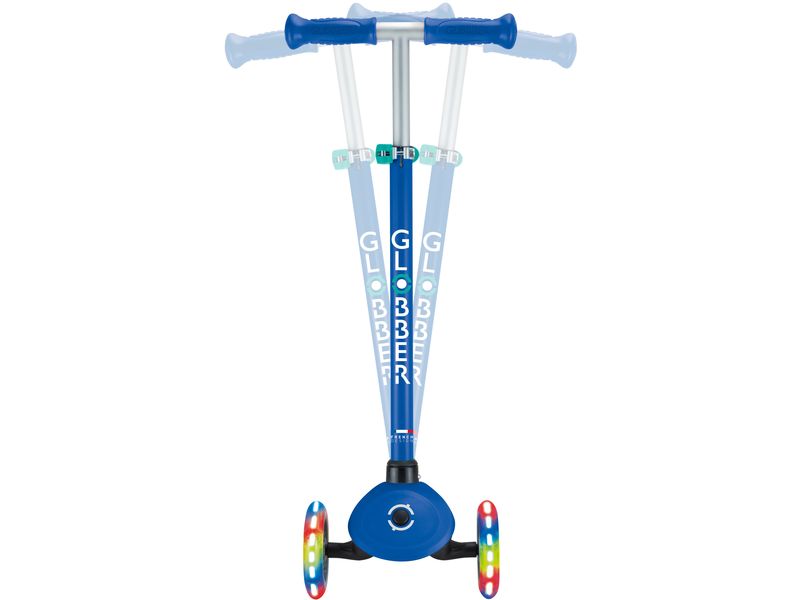 GLOBBER Scooter Primo Lights Blau 3-Rad-Roller mit Beleuchtung für Kinder