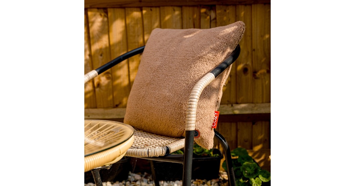 CozyUna Woolly 45 x 45 cm draadloos warmtekussen  (Lichtbruin, Powerbank 5000 mAh)