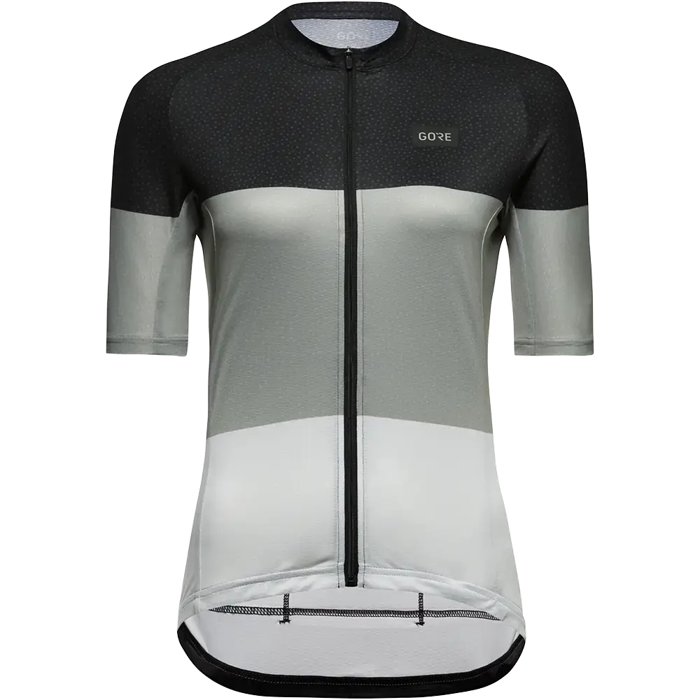 GORE Wear Spirit Stripes Fietsshirt Korte Mouwen Zwart/Grijs Dames