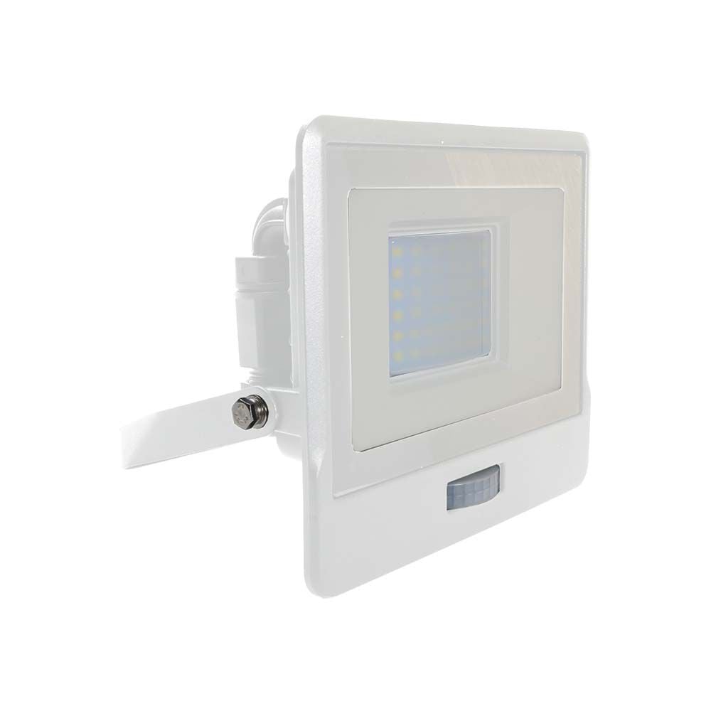 V-TAC VT-138S-W - LED-schijnwerper met PIR-sensor - Samsung - IP65 - Wit - 30W - 2340 lumen