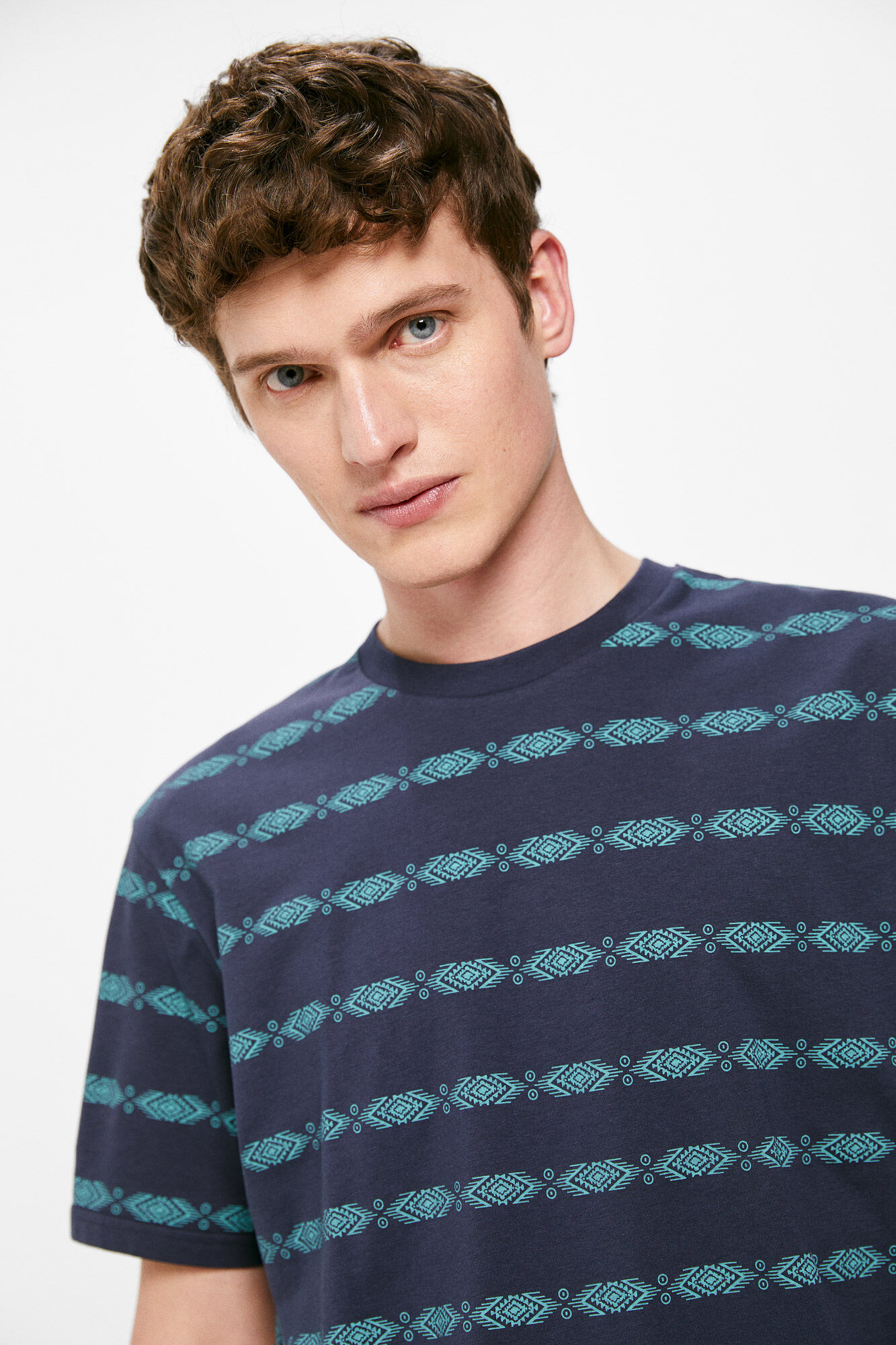 Camiseta Aop - azul escuro