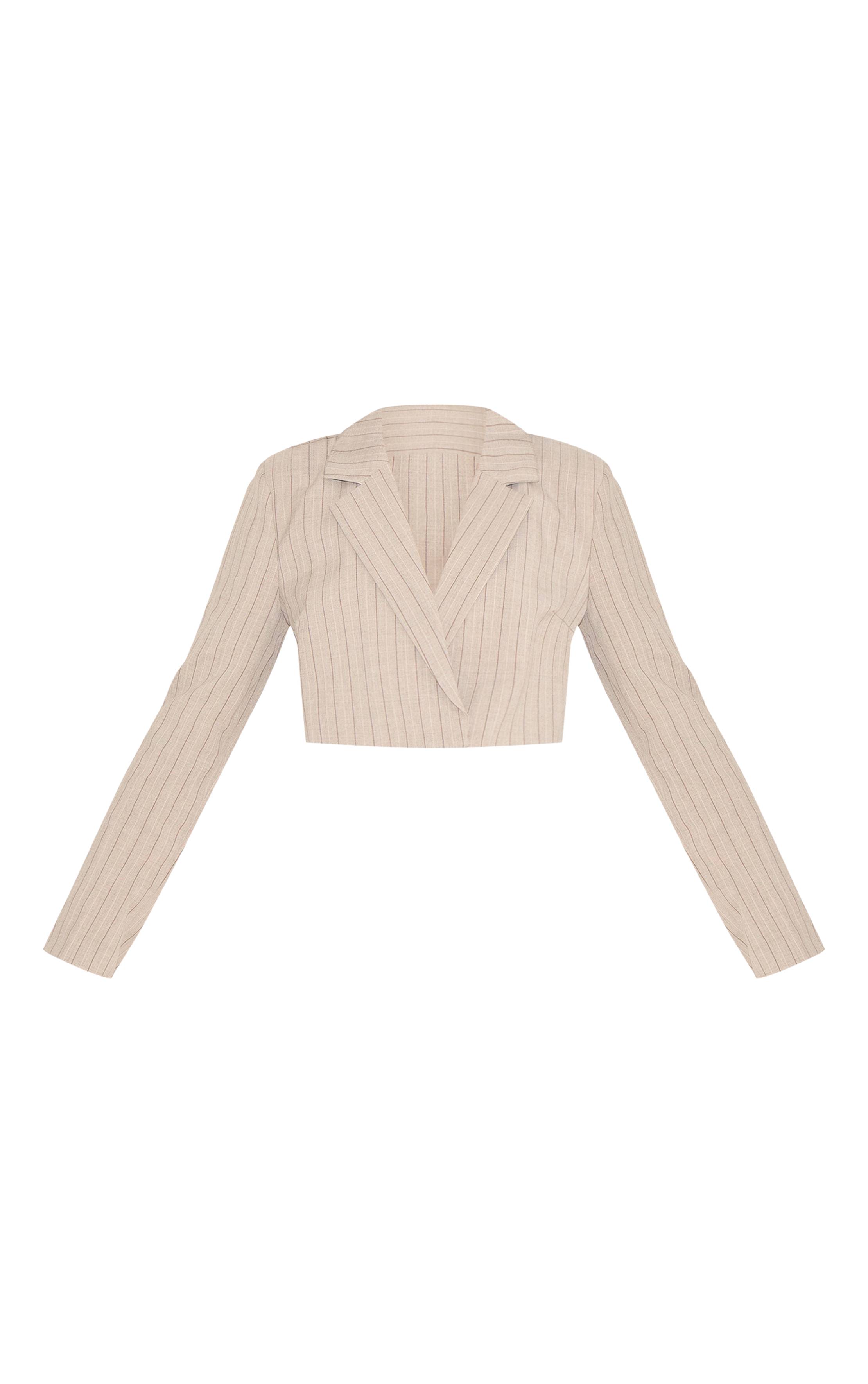 Taupe Blazer Court Coupe Boxy
