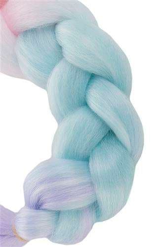 Syntetisk hår ombre fletter rosa/ni/f W10341