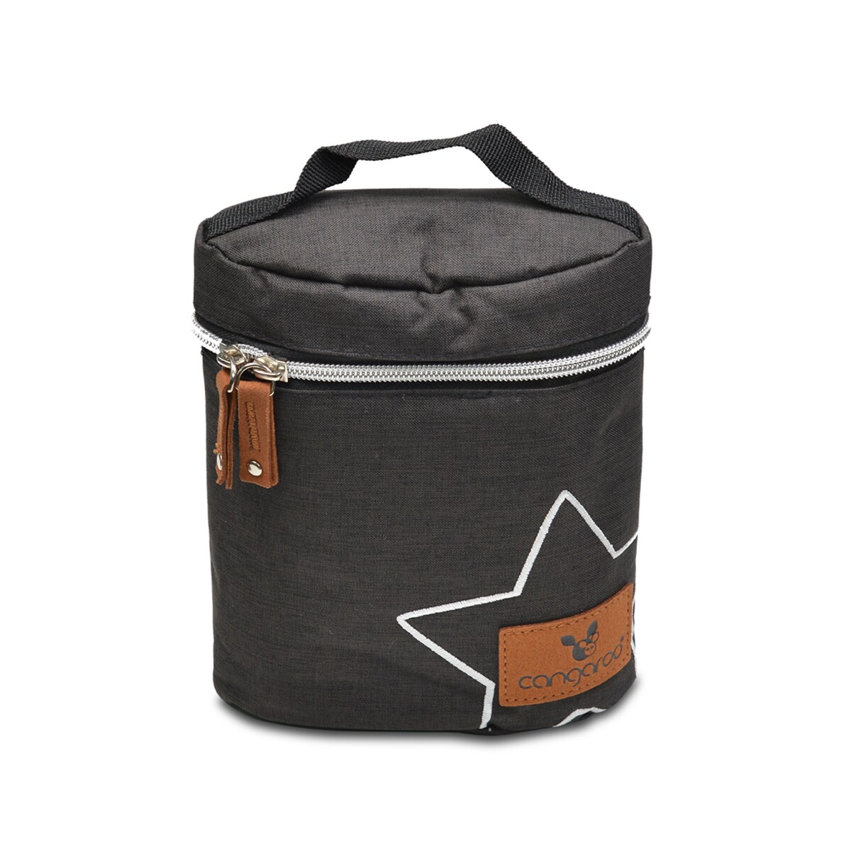 Cangaroo Thermotasche Charlie Thermobox für 2 Babyflaschen Reißverschluss Griff schwarz