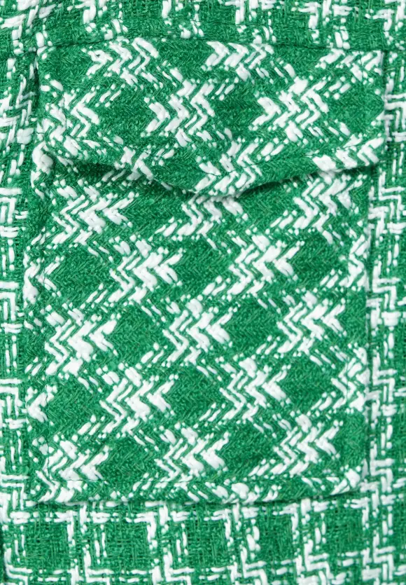 Kurze Bouclé Jacke - arty green