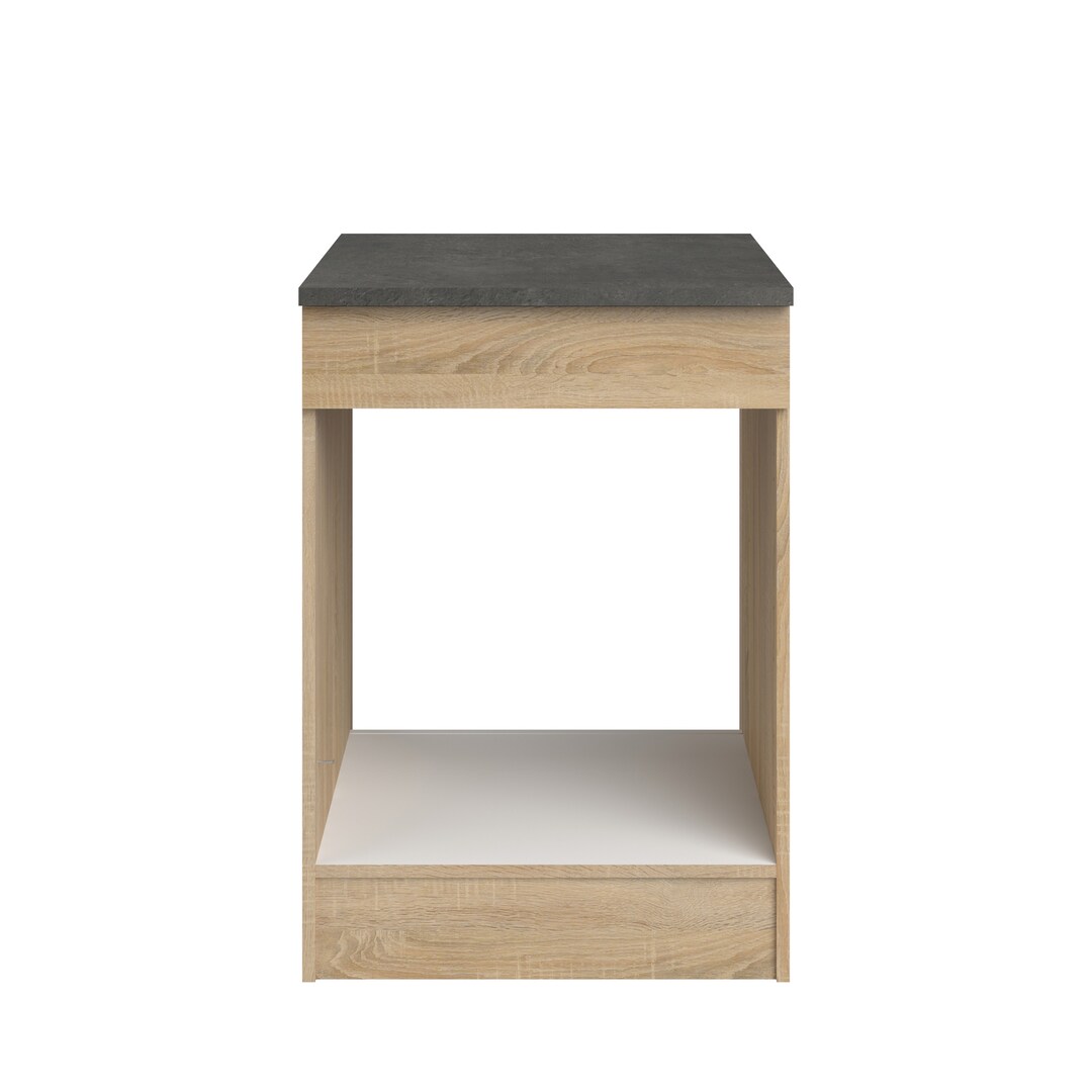 Parisot Küche mit Buffet FUMAY 21Eiche/Beton-Optik ca. 300 x 186 x 60 cm