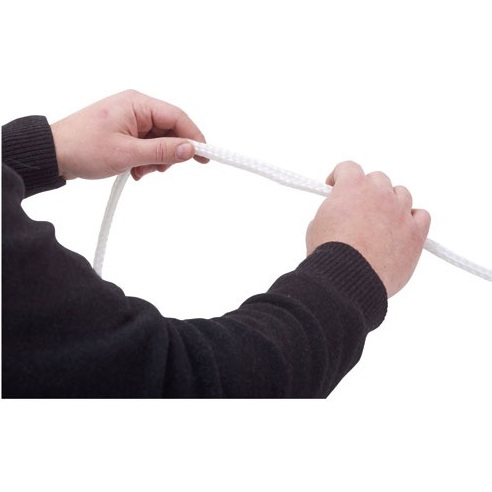 Corde polypropylène tressé - 10 mm x 5 m - blanc - lot de 2
