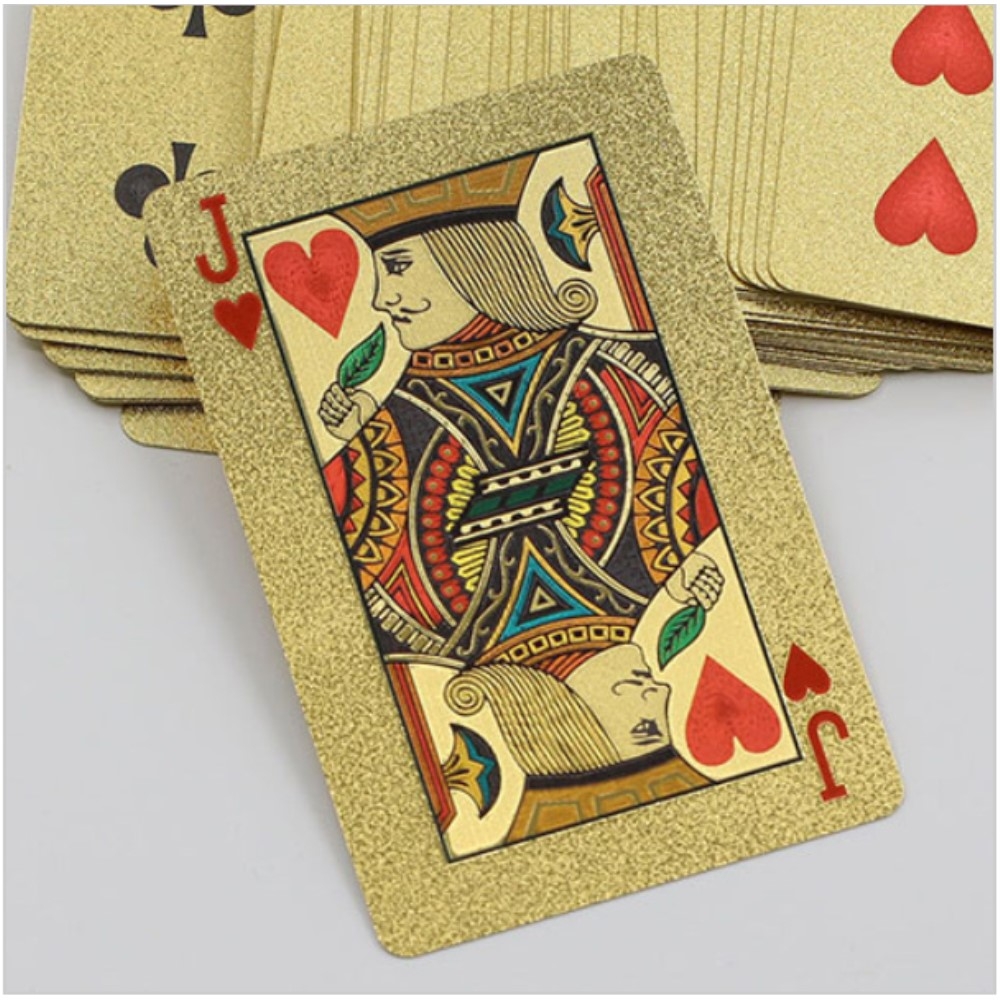 Wasserfestes Poker-Karten Deck aus Kunststoff - Gold